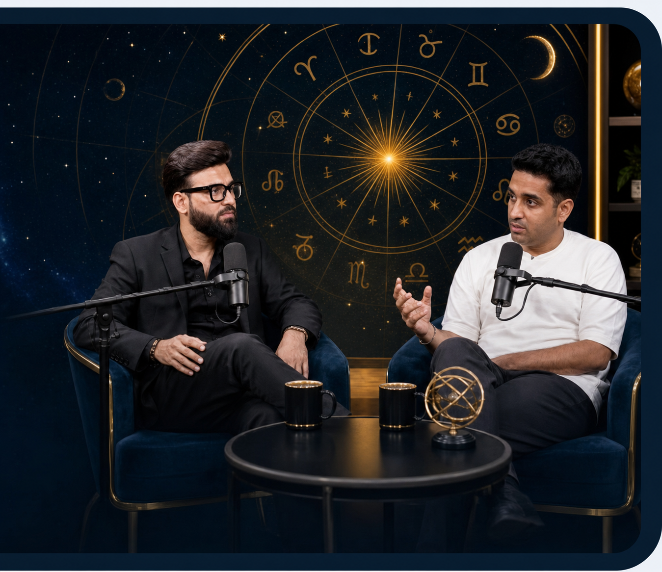 Mandiip Chauhan in an astrology podcast conversation